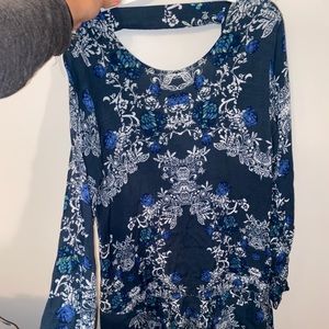 Long sleeve flowy dress